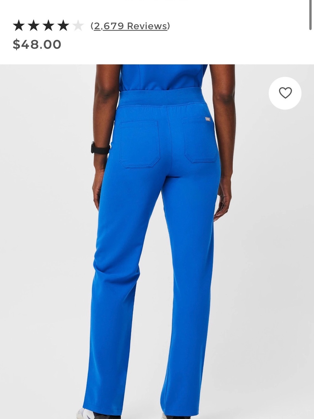 Royal Blue Figs Livingston Scrub Pants - Picture 2 of 4